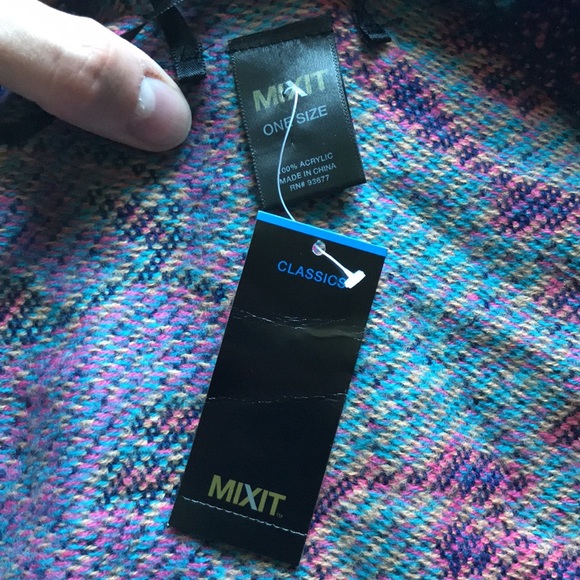 COPY - MixIt JCP multi paisley one size poncho - Picture 7 of 8